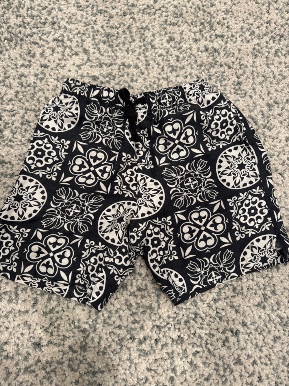 Forever 21 Black and White Athletic Shorts - Geometric Print